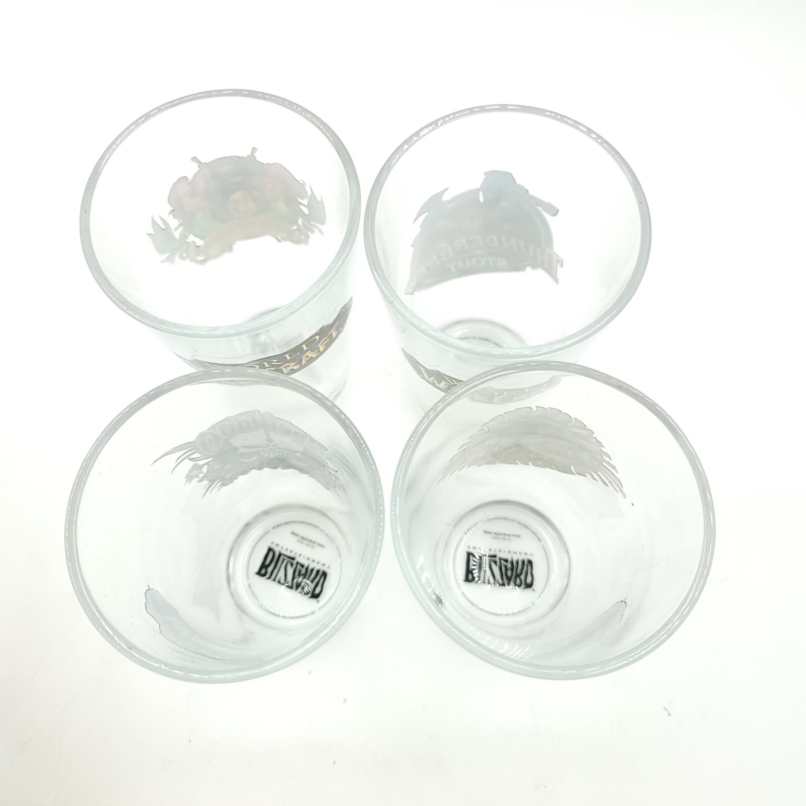 World of Warcraft WoW Blizzard Set of 4 16 oz Pint Drinking Glasses 2014 Rare