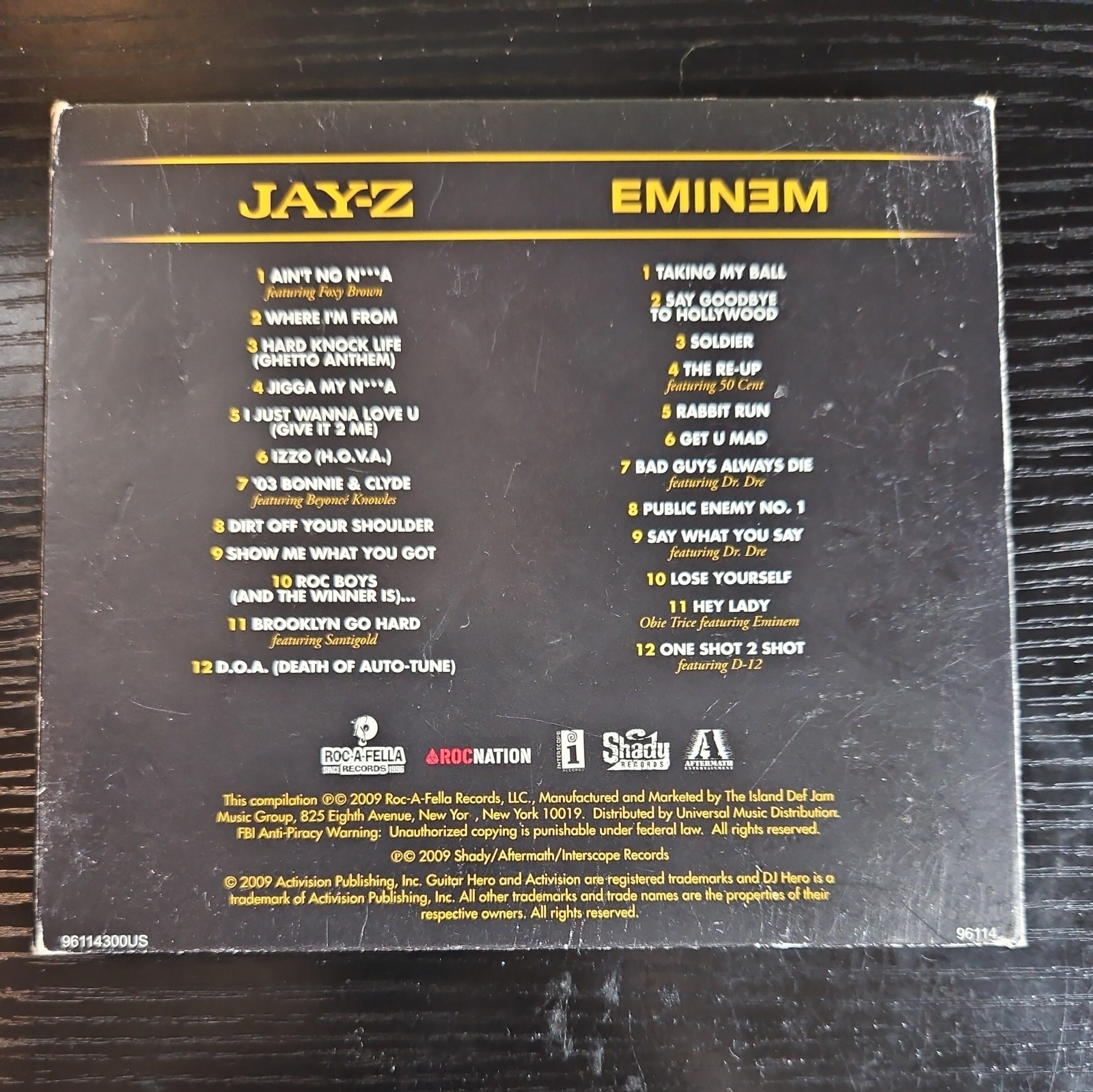 DJ Hero Renegade Edition Jay-Z & Eminem 2-CD Set