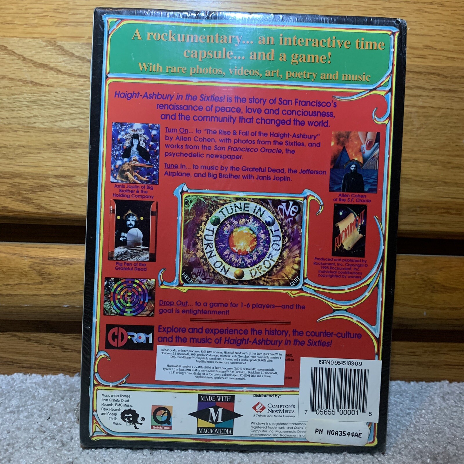 New 1995 Haight Ashbury in the Sixties 2 CD-Rom Disc Set PC Window or Mac SEALED