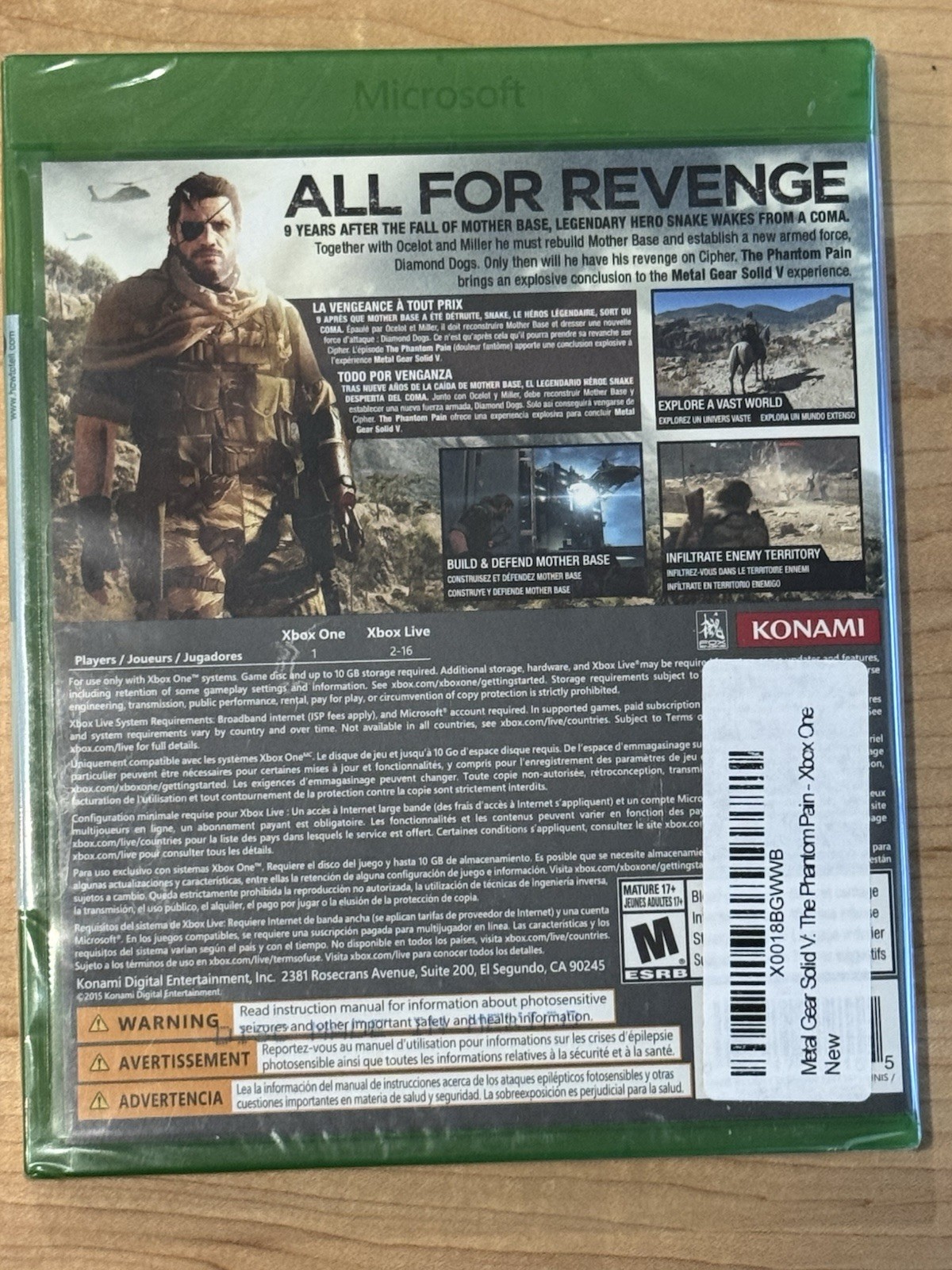 Metal Gear Solid 5 V: The Phantom Pain Brand New – Xbox One