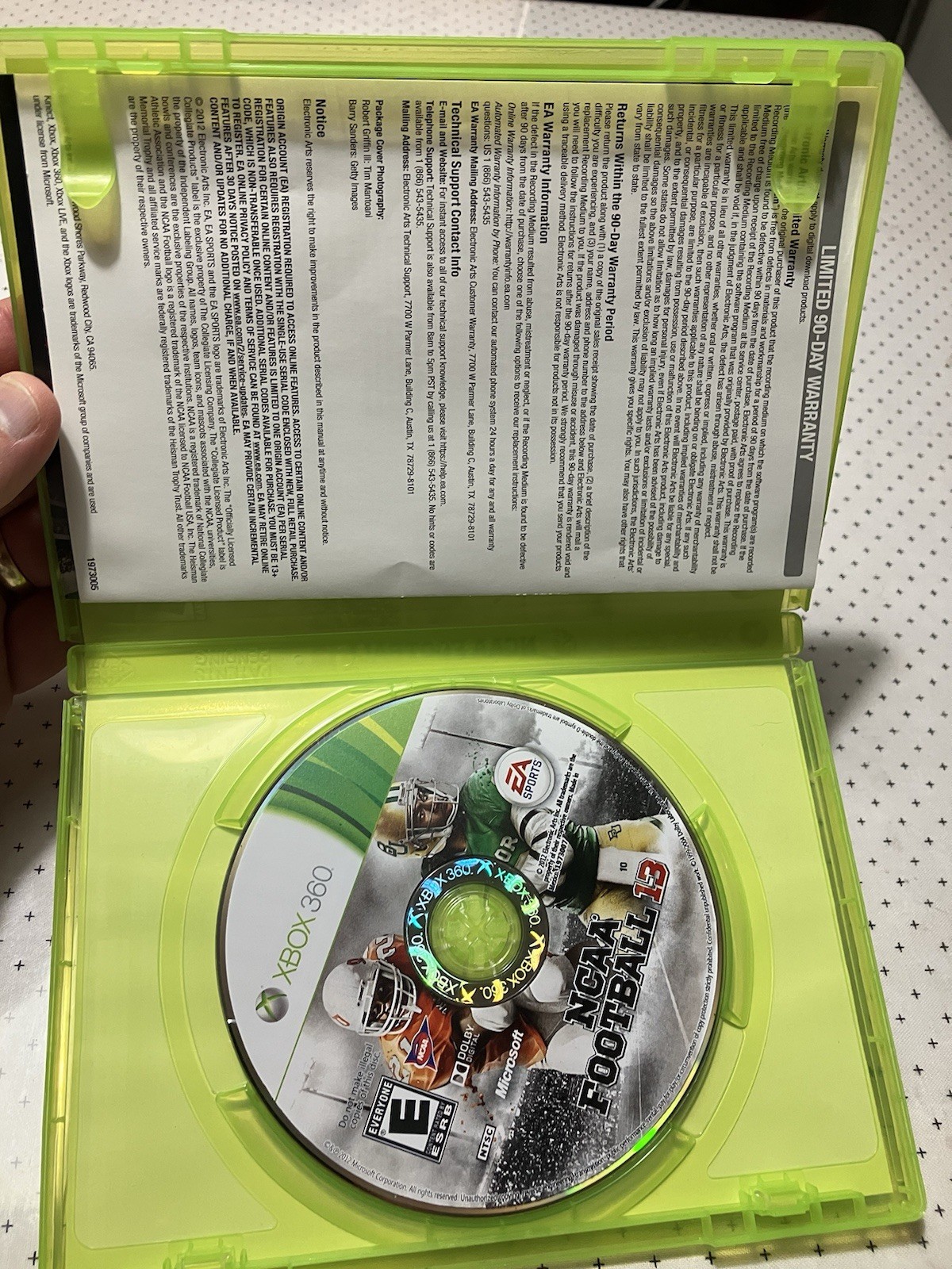 NCAA Football 13 (Microsoft Xbox 360, 2012) Tested And Working