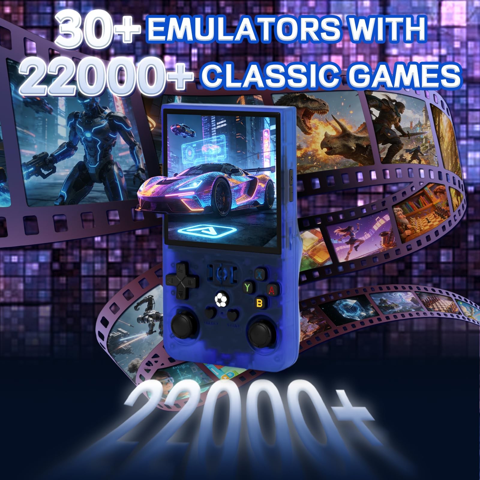 Rhesusco R36MAX Handheld Game Console – 4.0-Inch Screen, Support 22000+Classi…