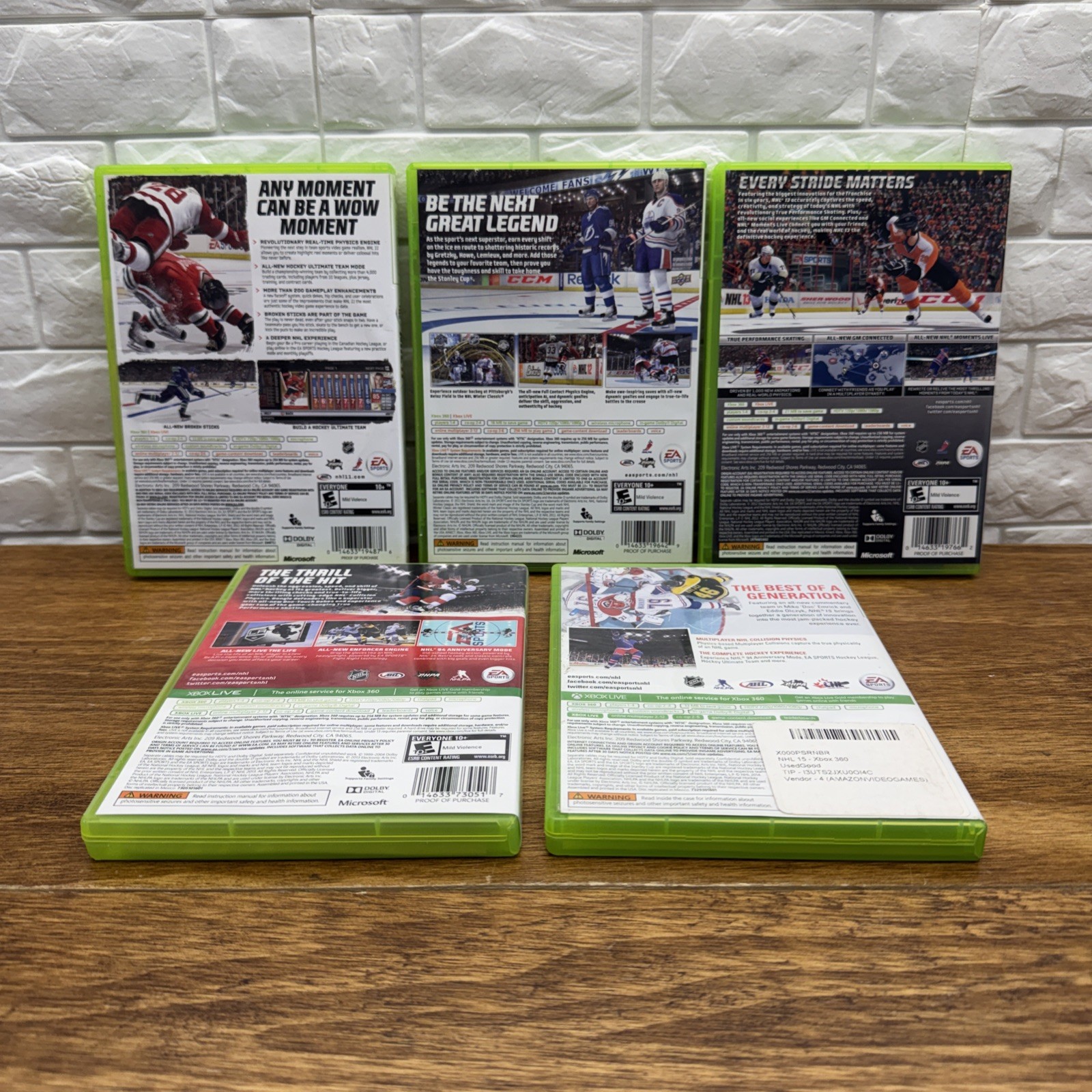 NHL 11 12 13 14 15 Xbox 360 Game Lot Tested EA Sports Hockey Video Games Tested