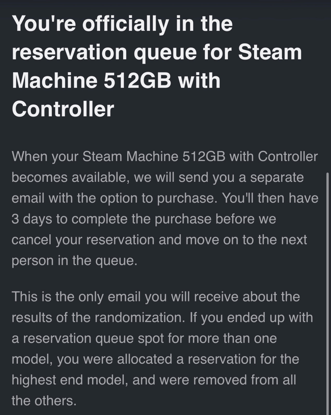 Steam Machine 512GB with Controller Valve PC