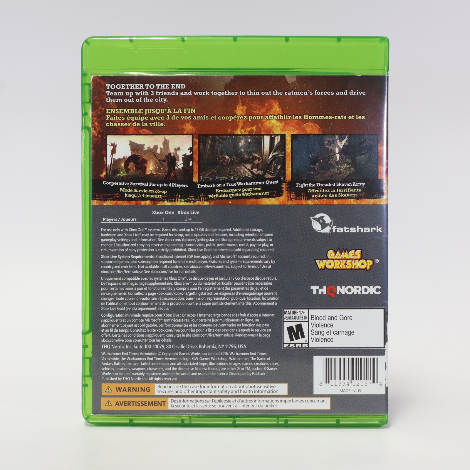 Warhammer: End Times: Vermintide (Xbox One) CIB – Authentic Good Cond