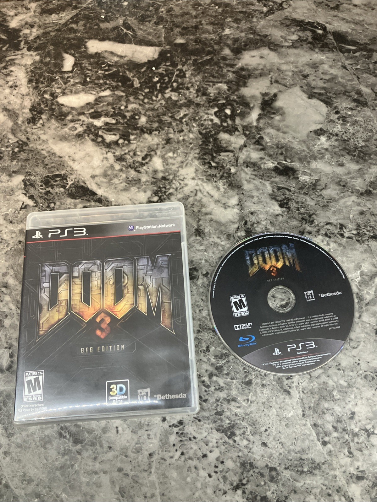 Doom 3 BFG Edition (Sony PlayStation 3, 2012) PS3 Complete Tested