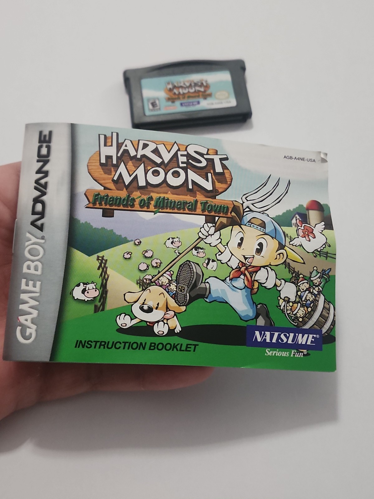 Harvest Moon: Friends of Mineral Town GBA Cartridge And Manual Tested Authentic