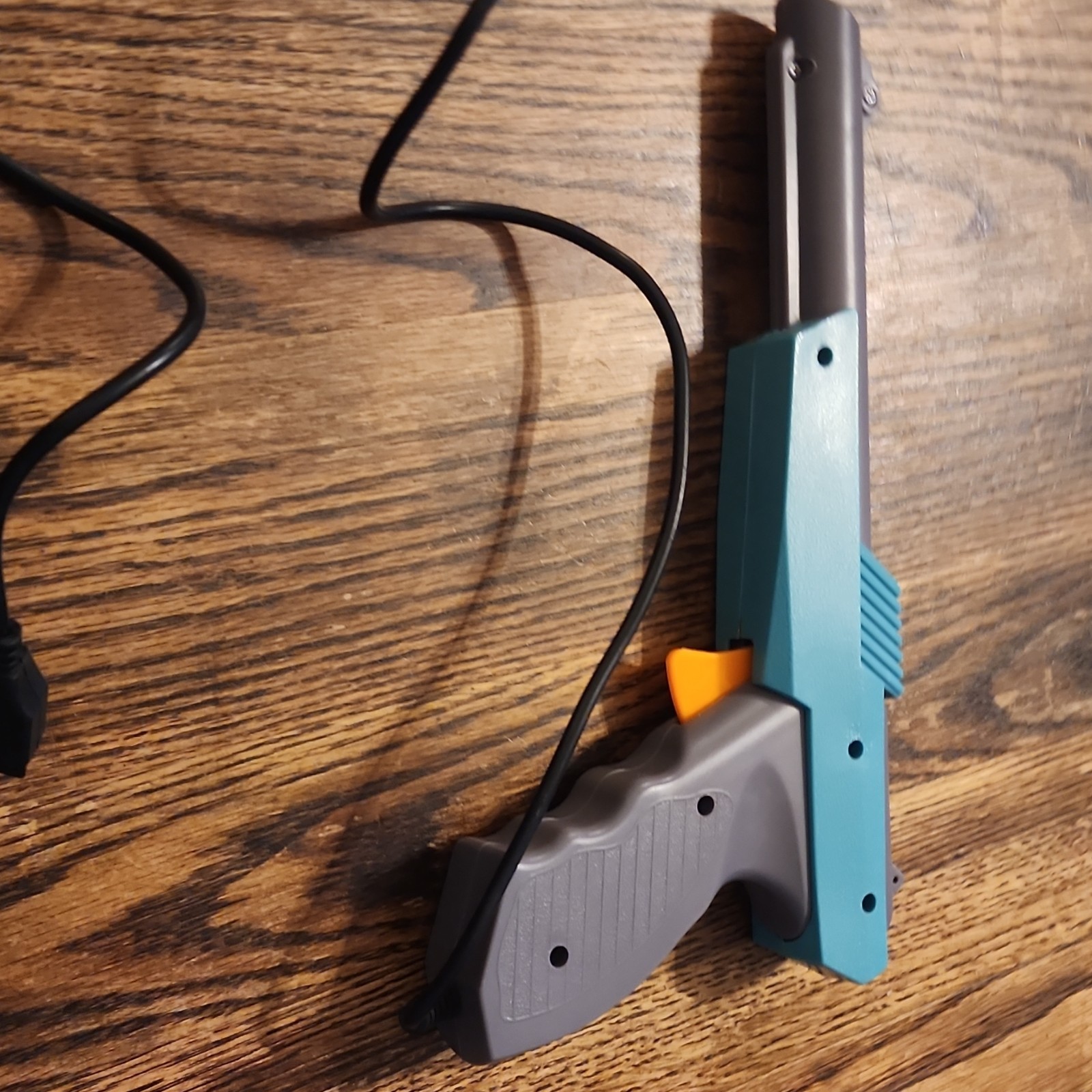 Wired Light Gun Controller for Nintendo NES, Gray/Blue/Orange, 6ft Cable