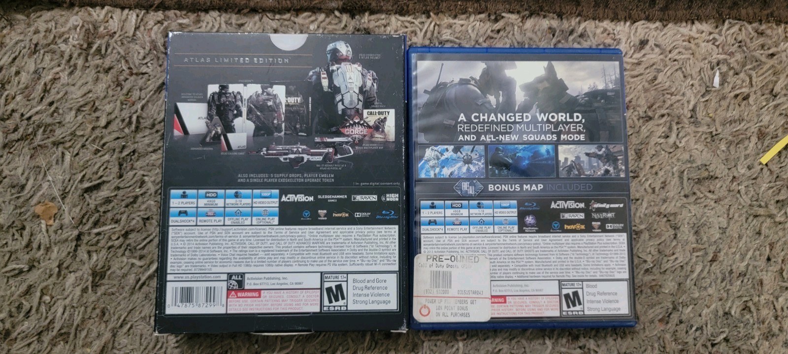 Call Of Duty Advanced Warfare And Call of duty Ghosts both complete Nice