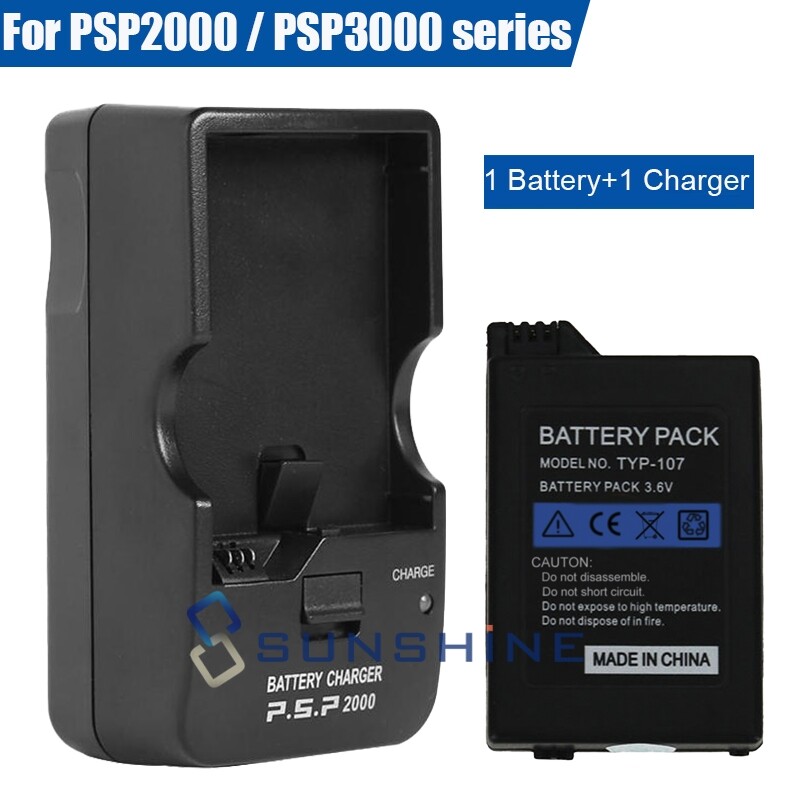 Rechargeable Battery Replacement / Charger For PSP 2000 2001 slim 3000 3001 lite