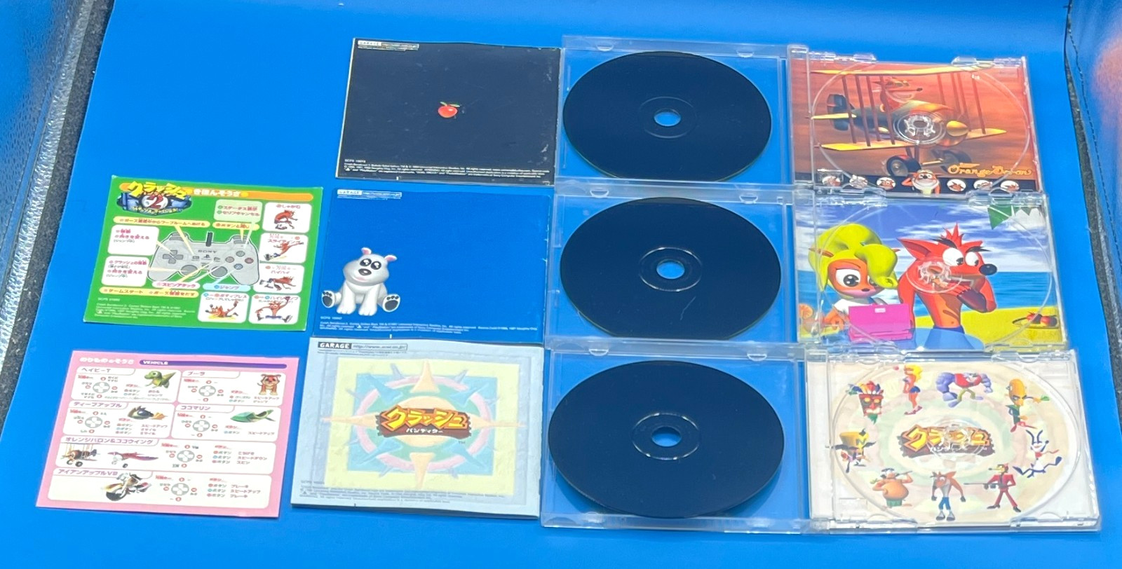 Lot 10 PS1 PS2 Crash Bandicoot 1 2 3 4 Carnival + BOOK Set Sony Playstation jp