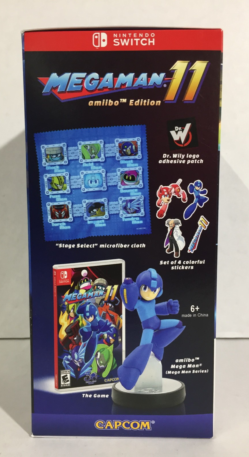 MEGA MAN 11 amiibo Edition NINTENDO SWITCH w/ SEALED Game & Figure CIB Megaman