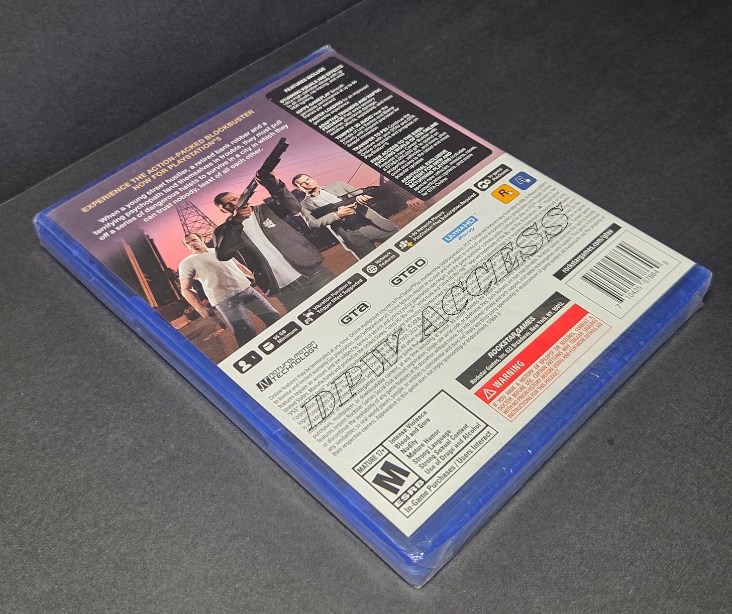 NEW GTA 5 Grand Theft Auto V PS5 PlayStation 5 Factory Sealed Rockstar Ships Box