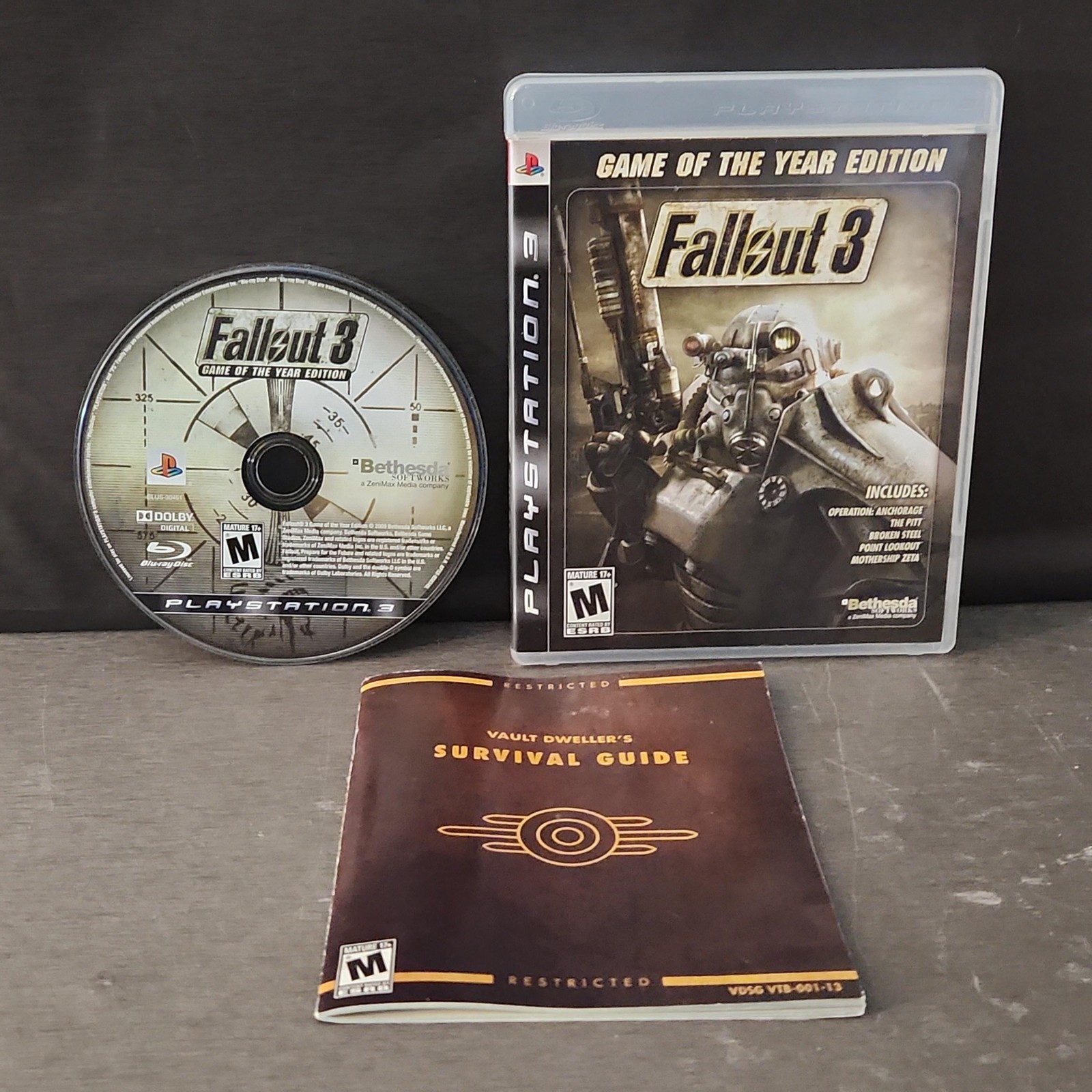 Fallout 3 Game Of The Year Edition Sony PlayStation 3 PS3 Game CIB Action RPG