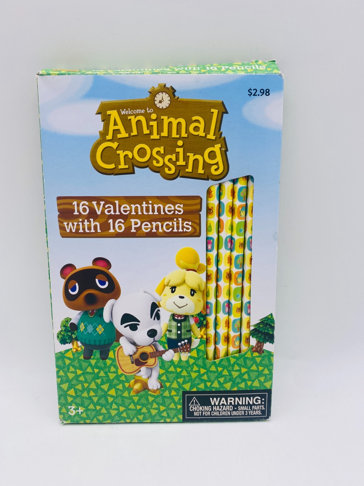 VERY RARE Animal Crossing 16 Count Pencil Valentine Collector Box NEW Open box