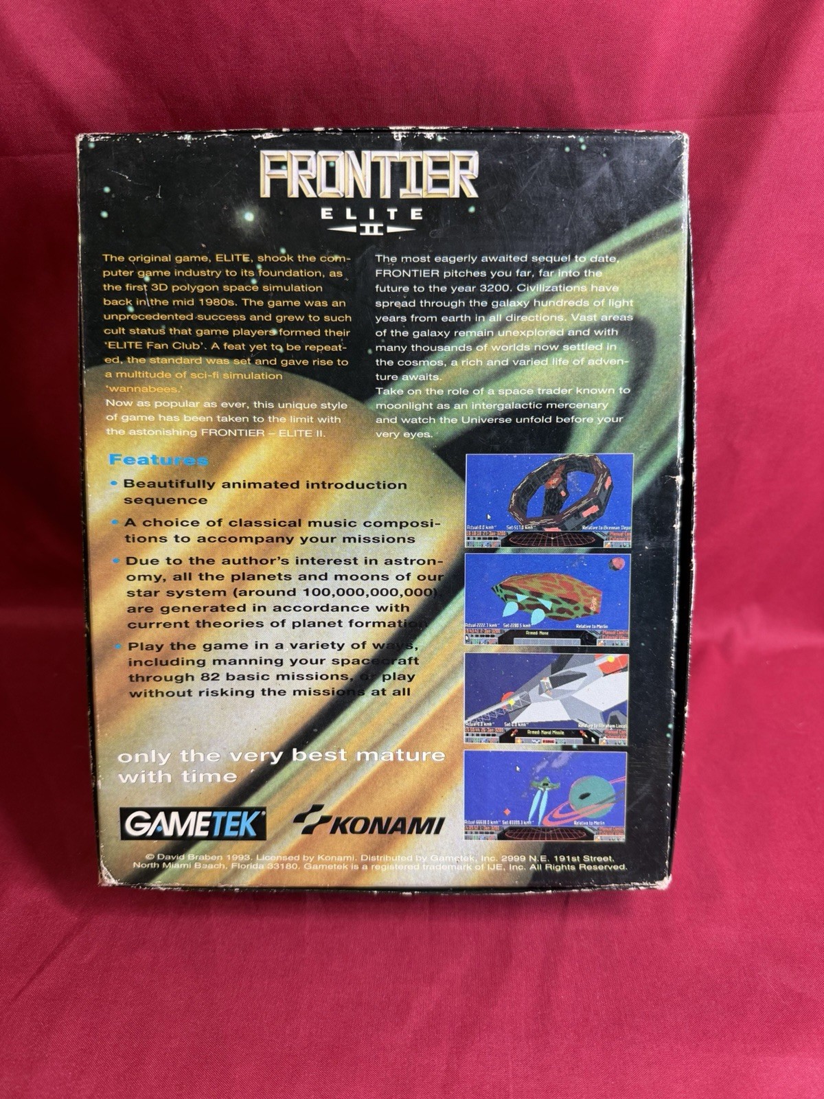 Frontier Elite II 2 (PC) – Big Box CIB – W/ Manuals Inserts And Map