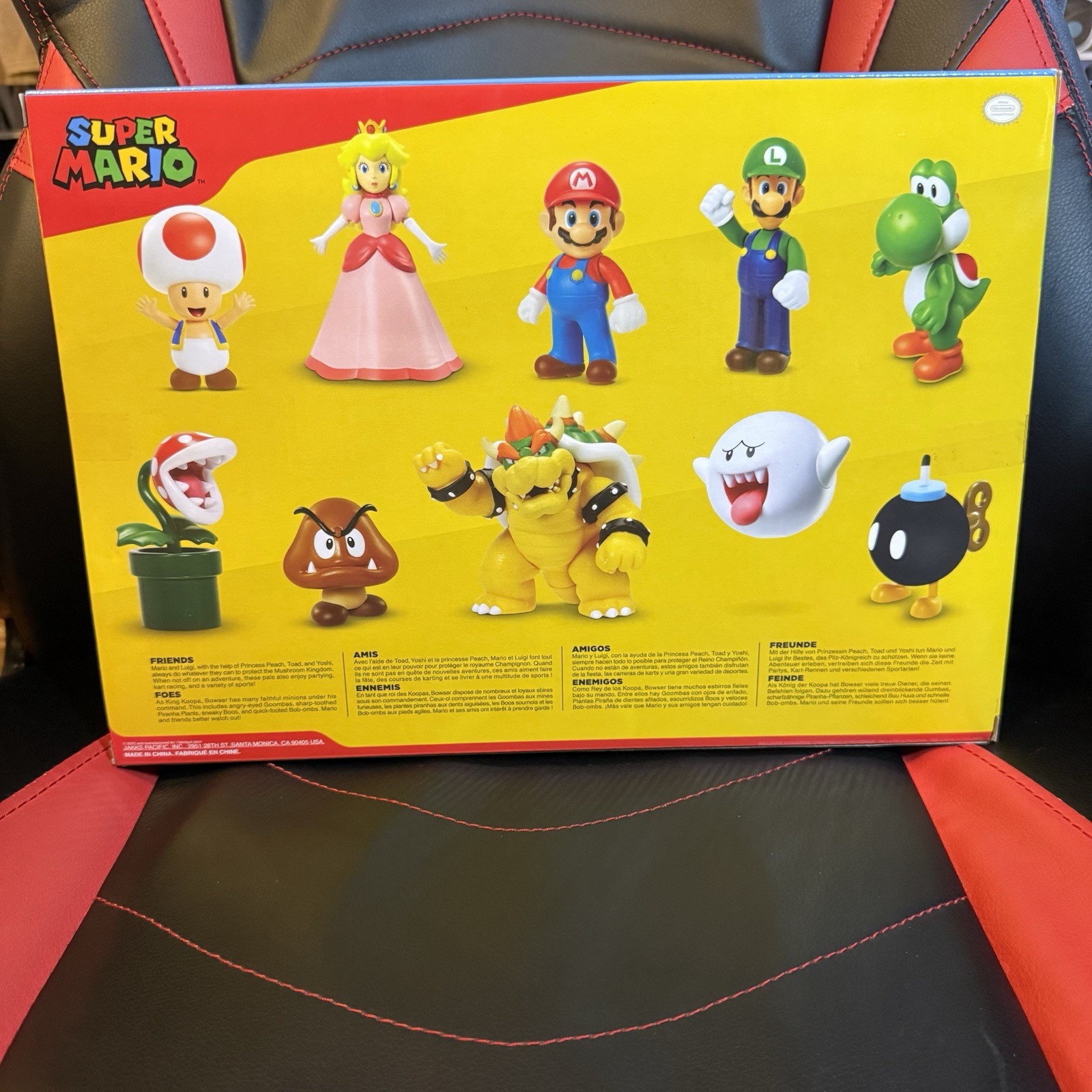 Jakks Super Mario Friends & Foes Boxed Figure Set Mario Luigi Peach Yoshi