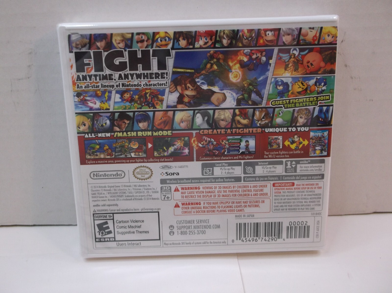 Super Smash Bros Video Game Nintendo 3DS Brand New Sealed.