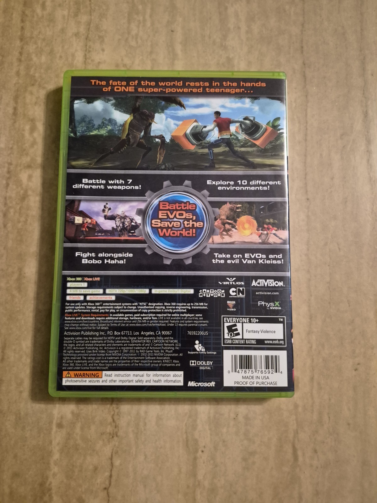 Generator Rex Agent of Providence Xbox 360 Complete CIB