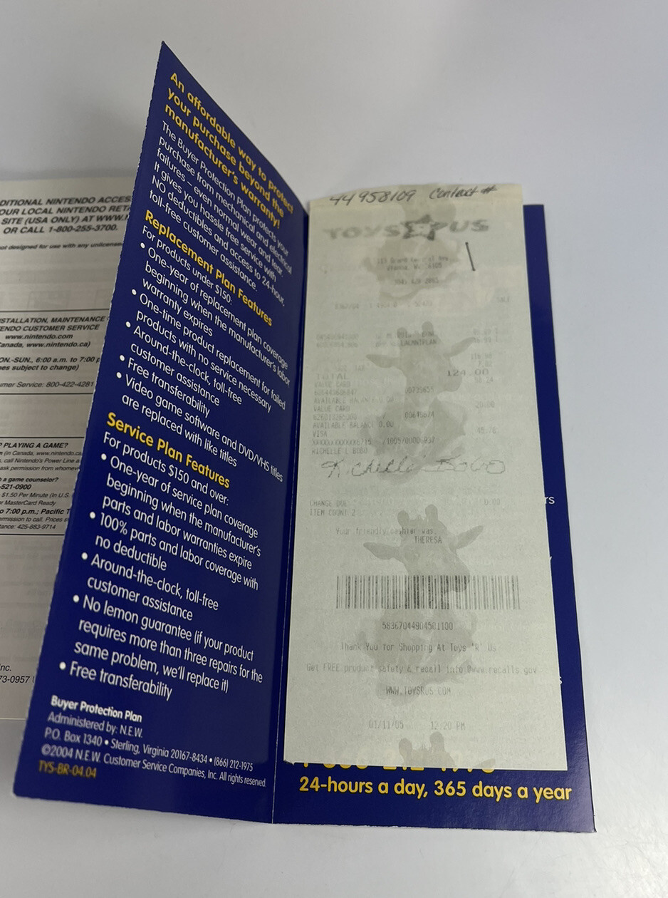 Authentic GameCube Instruction Booklet w/ Toys ‘r’ Us Buyer Protection Plan
