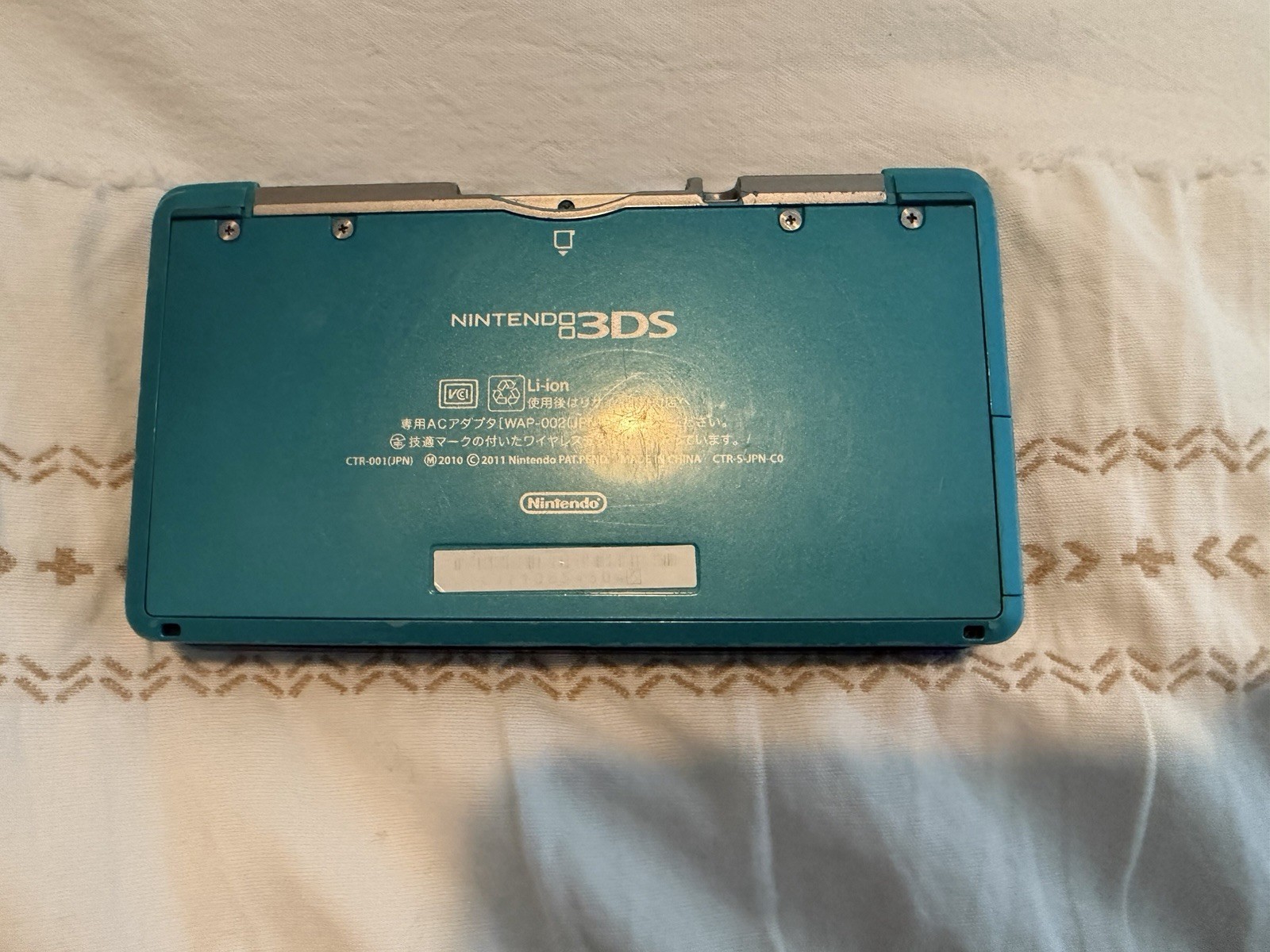 Nintendo 3DS CTR-001(JPN) Blue Handheld Console 3D Wi-Fi NTSC-J