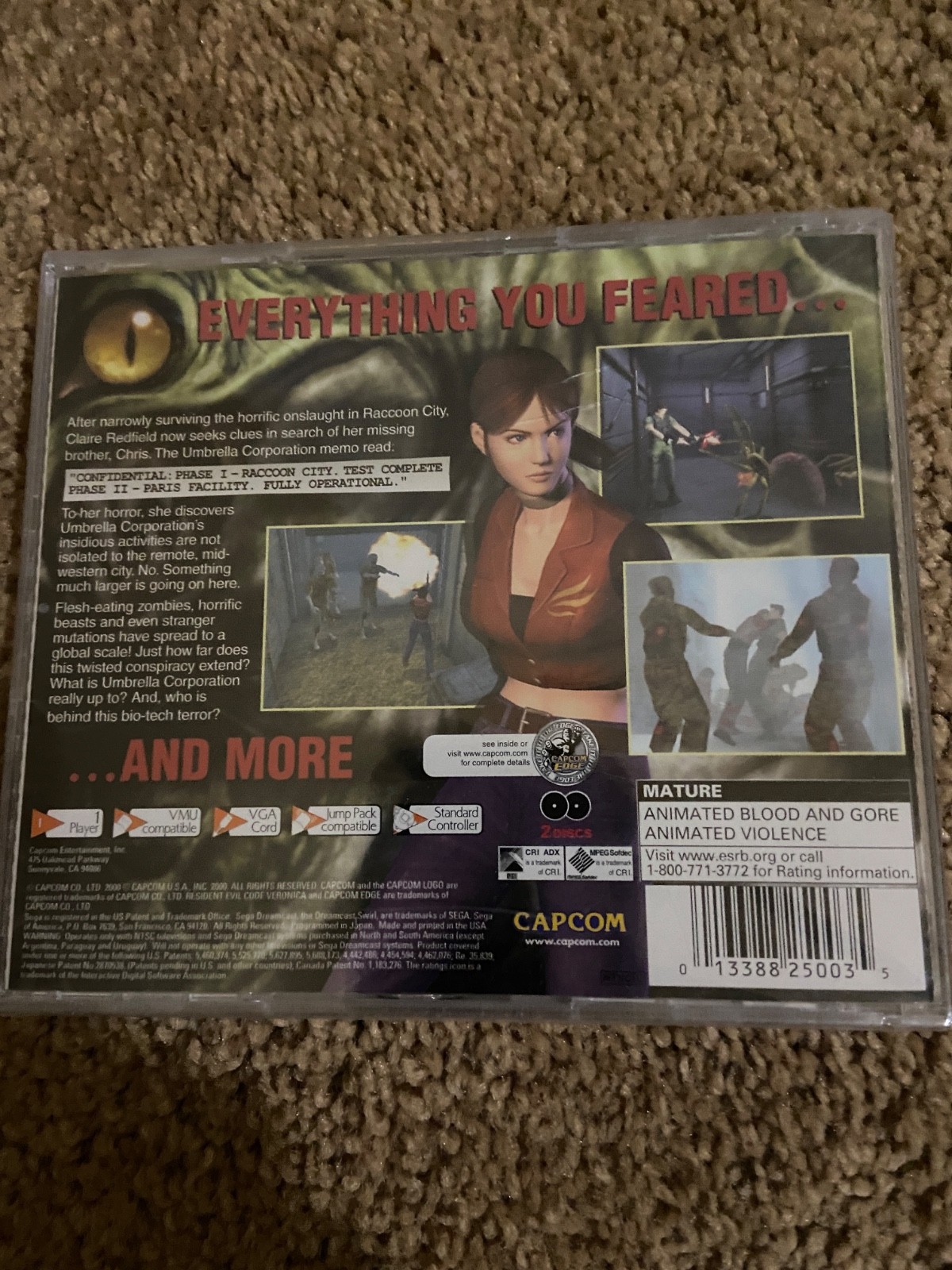 Resident Evil CODE: Veronica (Sega Dreamcast, 2000)(New, Sealed)
