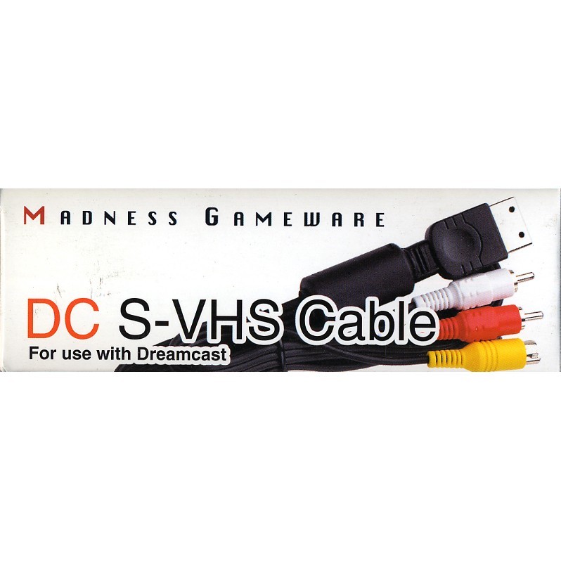 Sega Dreamcast S-VHS Cable for the ” Dreamcast ” NEW ” Madness Gameware “