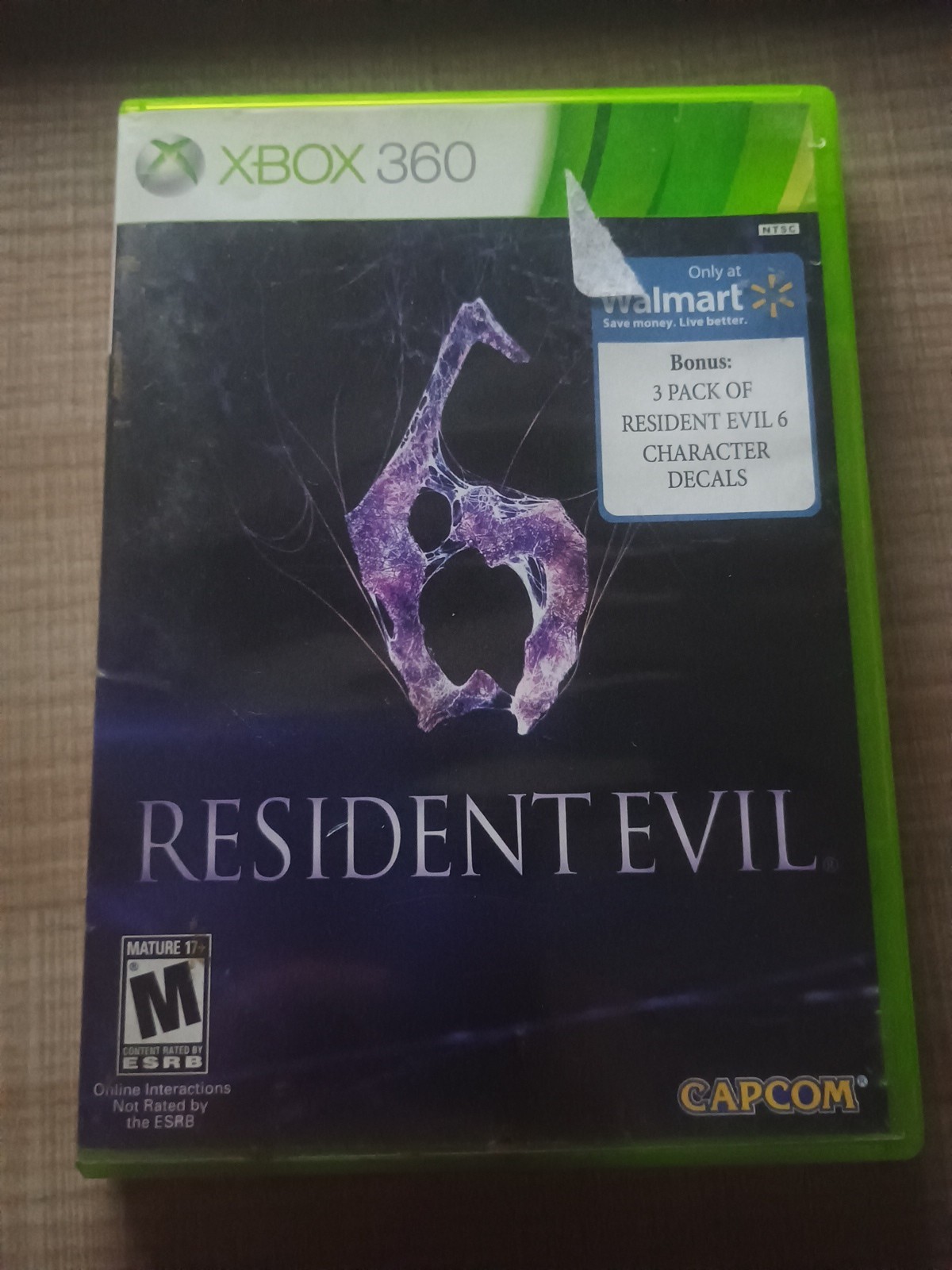 Resident Evil 6 Walmart Variant w/ Stickers (Microsoft Xbox 360, 2012) Tested