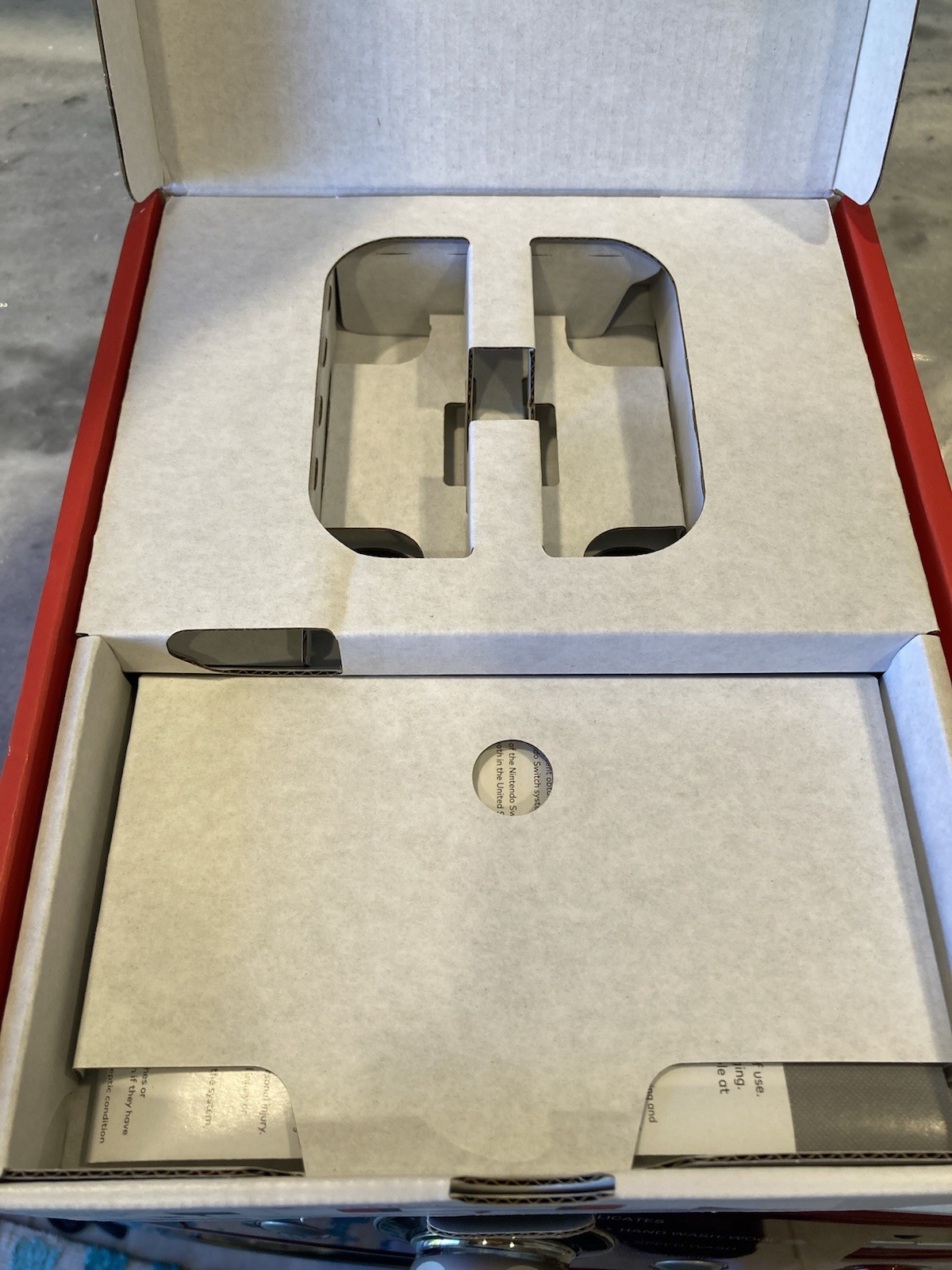Nintendo Switch ZELDA OLED EMPTY BOX with Cardboard Insert Tray Owners Manual US