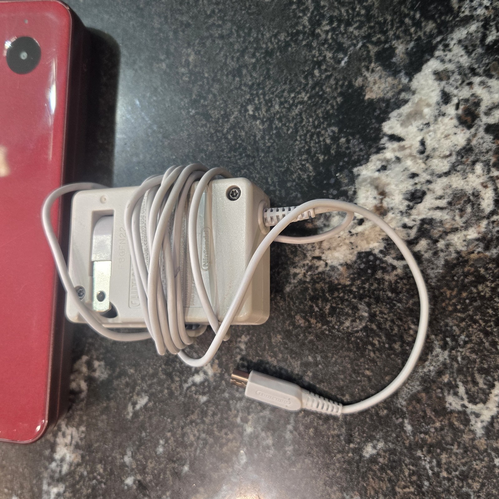 Nintendo DSI XL Burgundy/ Wine Red Console And Charger NO STYLUS Tested Working