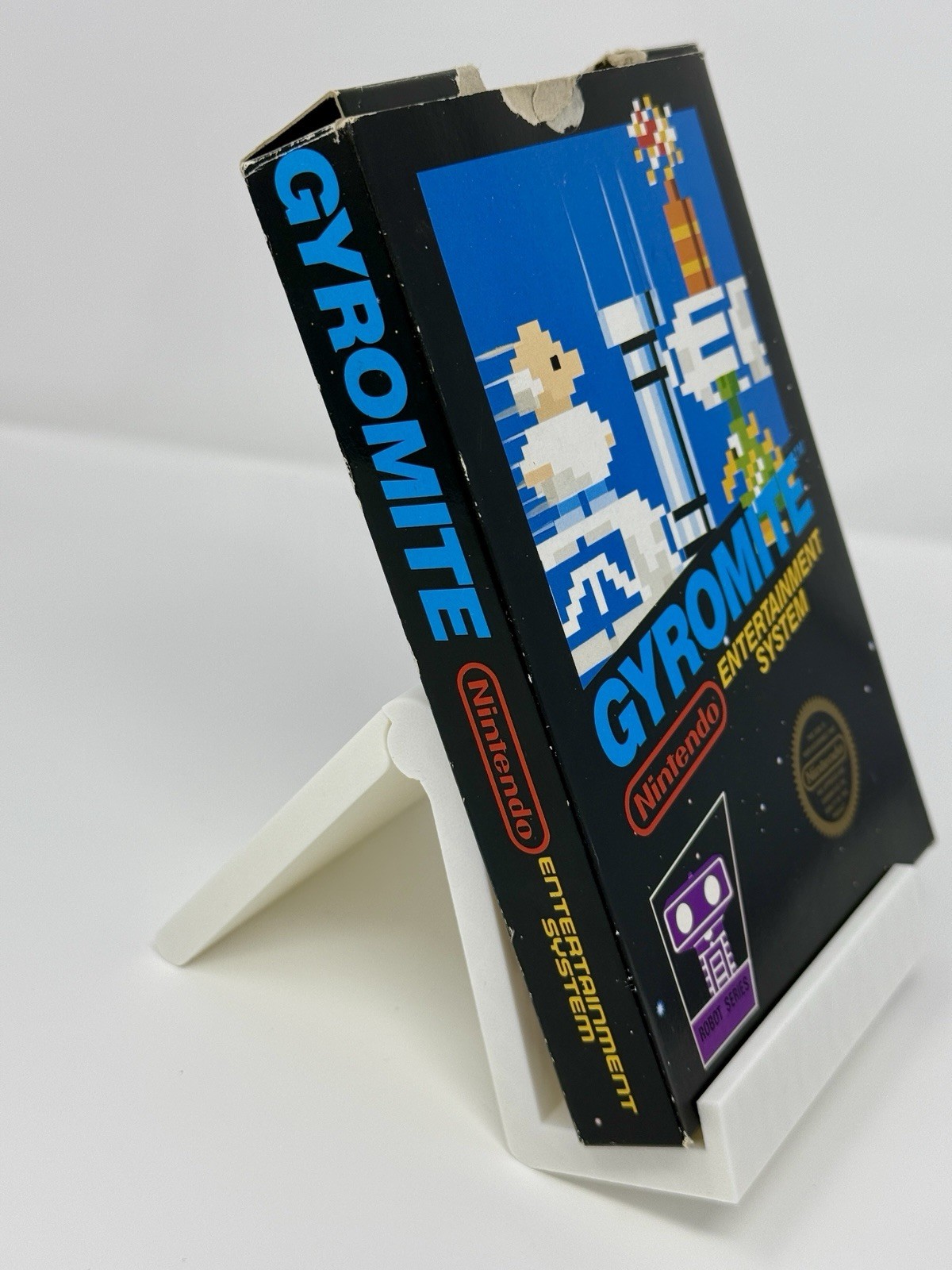 Gyromite First Print Matte Sticker Box and Game Only NO MANUAL READ Nintendo NES