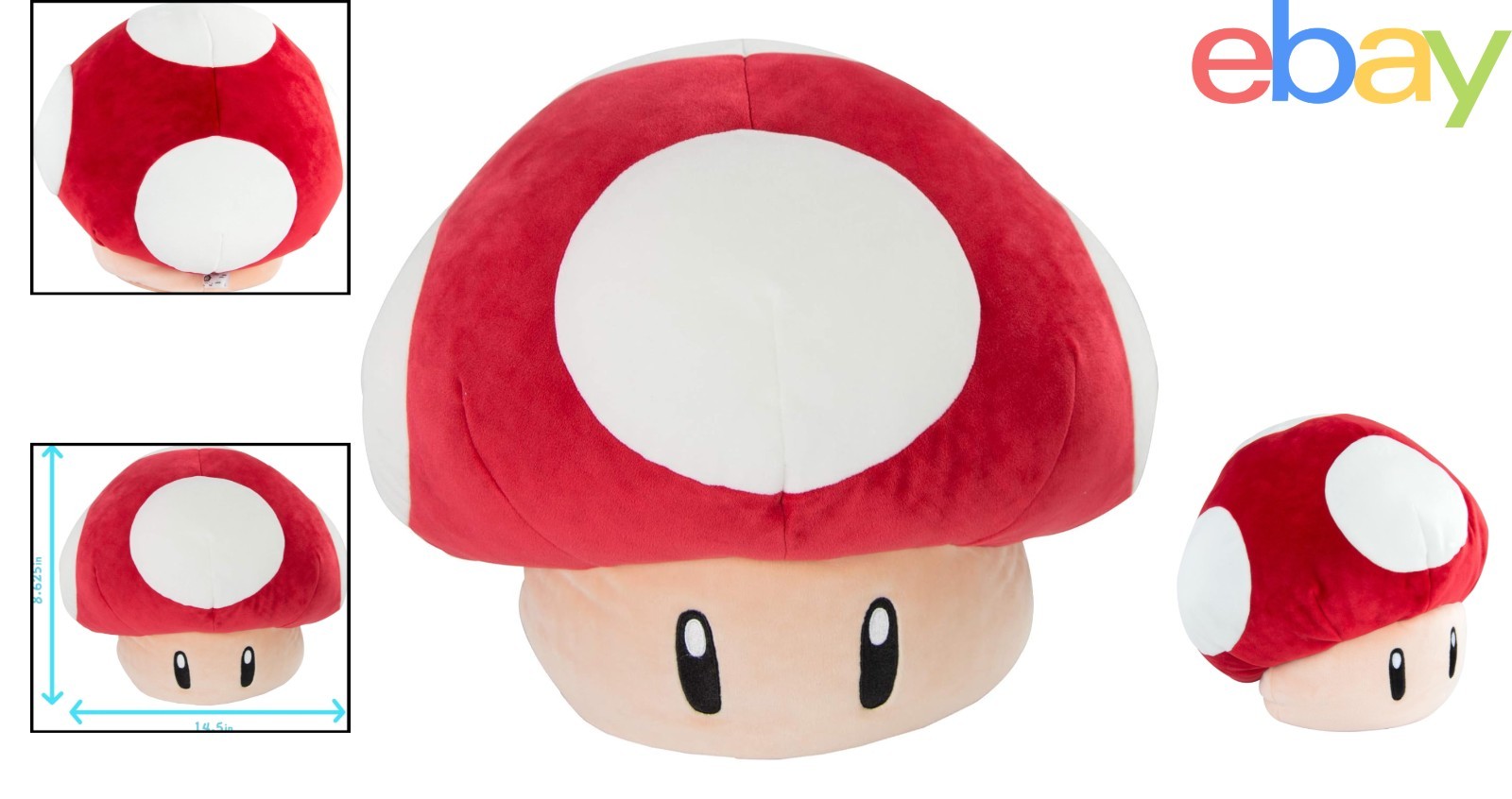 15-Inch Red Mushroom Plush Toy – Soft Squishy Stuffed Animal for Collectors