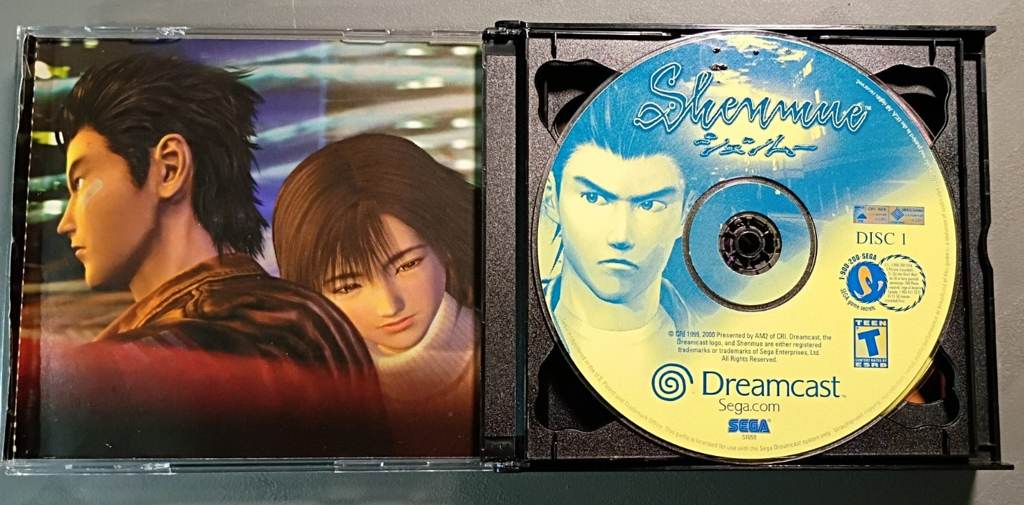 Shenmue for SEGA Dreamcast 2000, 5 Disks NO PASSPORT NO MANUAL
