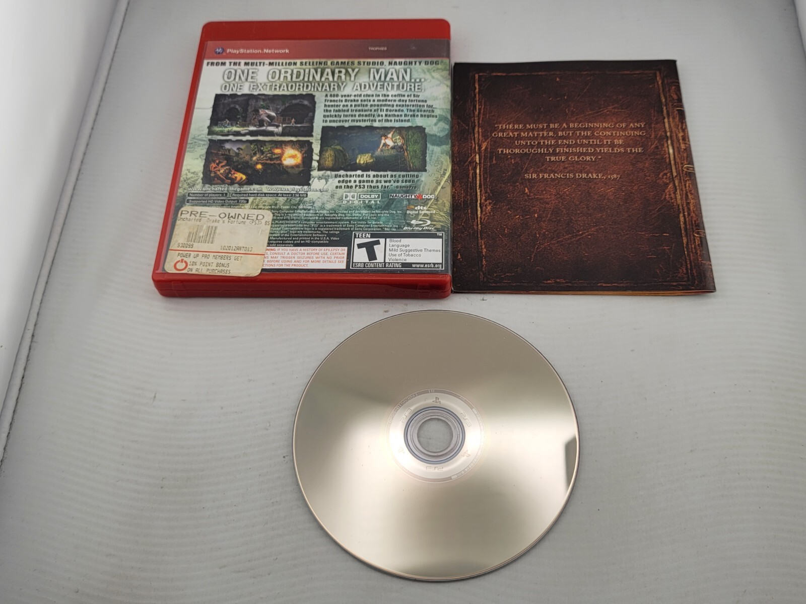 Uncharted: Drake’s Fortune Greatest Hits Playstation 3 PS3 Complete Great Shape