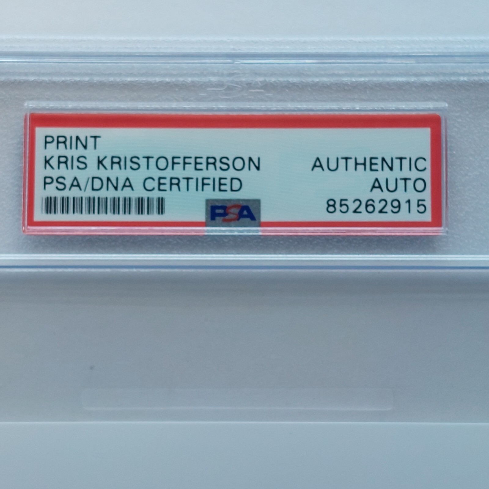 Fallout New Vegas Kris Kristofferson signed 4×6 Photo PSA Certified Autograph