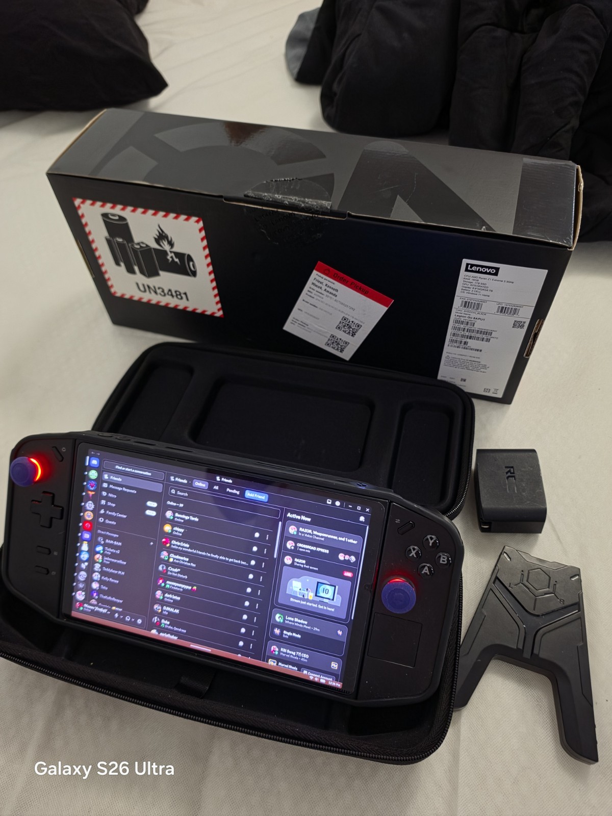 Lenovo Legion Go 8APU1 1TB Handheld System, Black, Wi-Fi, USB-C, w/ Case