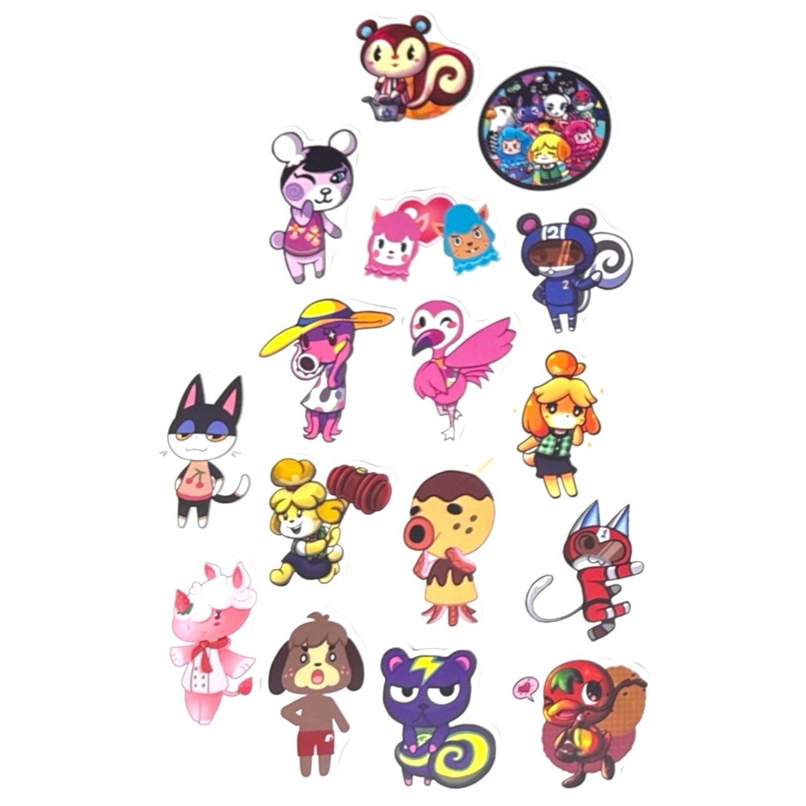 Animal Crossing Sticker Set Nintendo 50 Pieces Multicolor Accessories Brand New