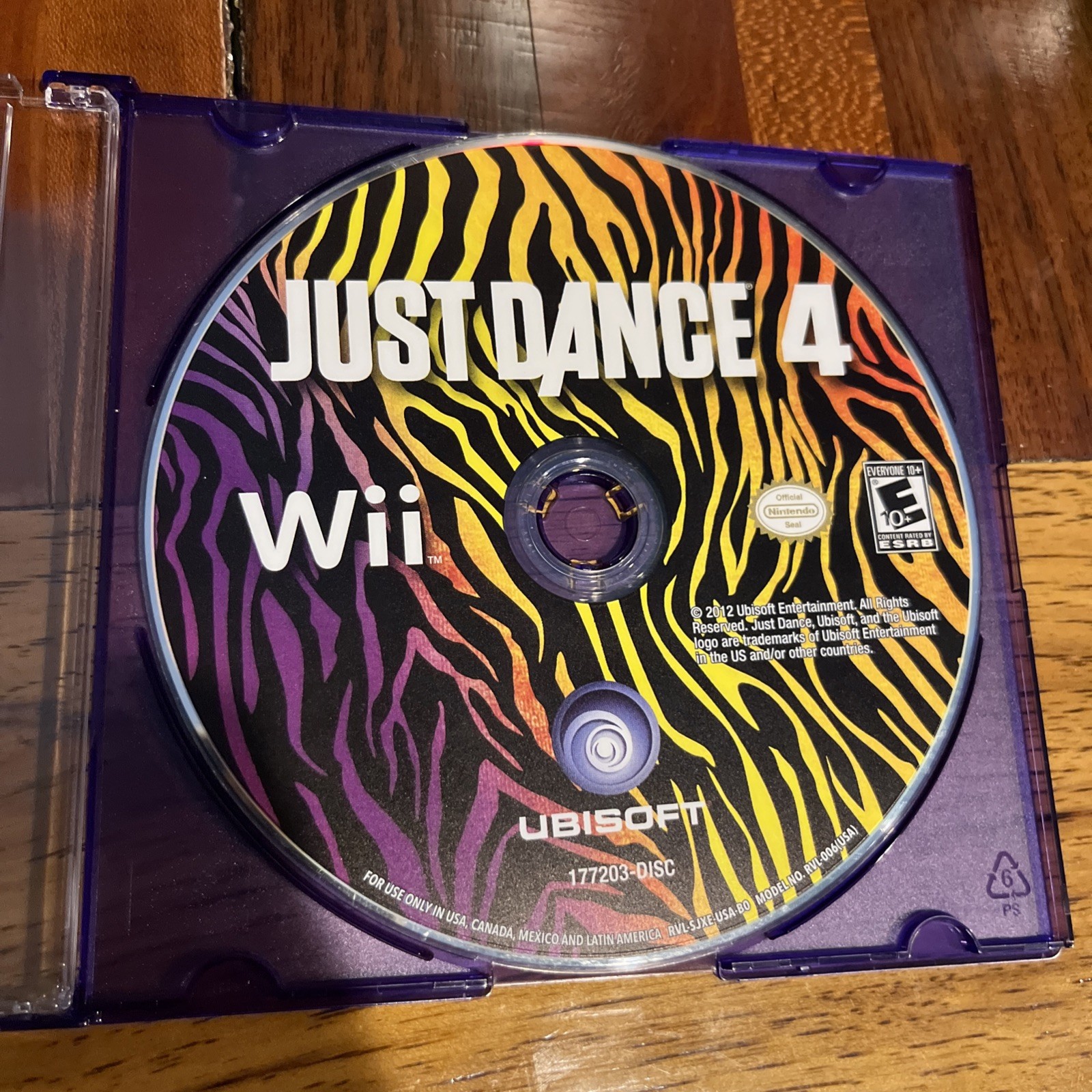 Just Dance 4 (Nintendo Wii, 2012) Disk Only Tested