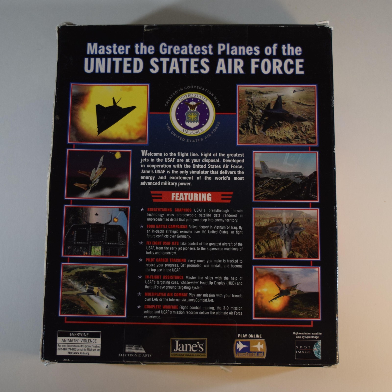 Jane’s USAF United States Air Force (1999) Big Box Combat Simulator PC CD-ROM