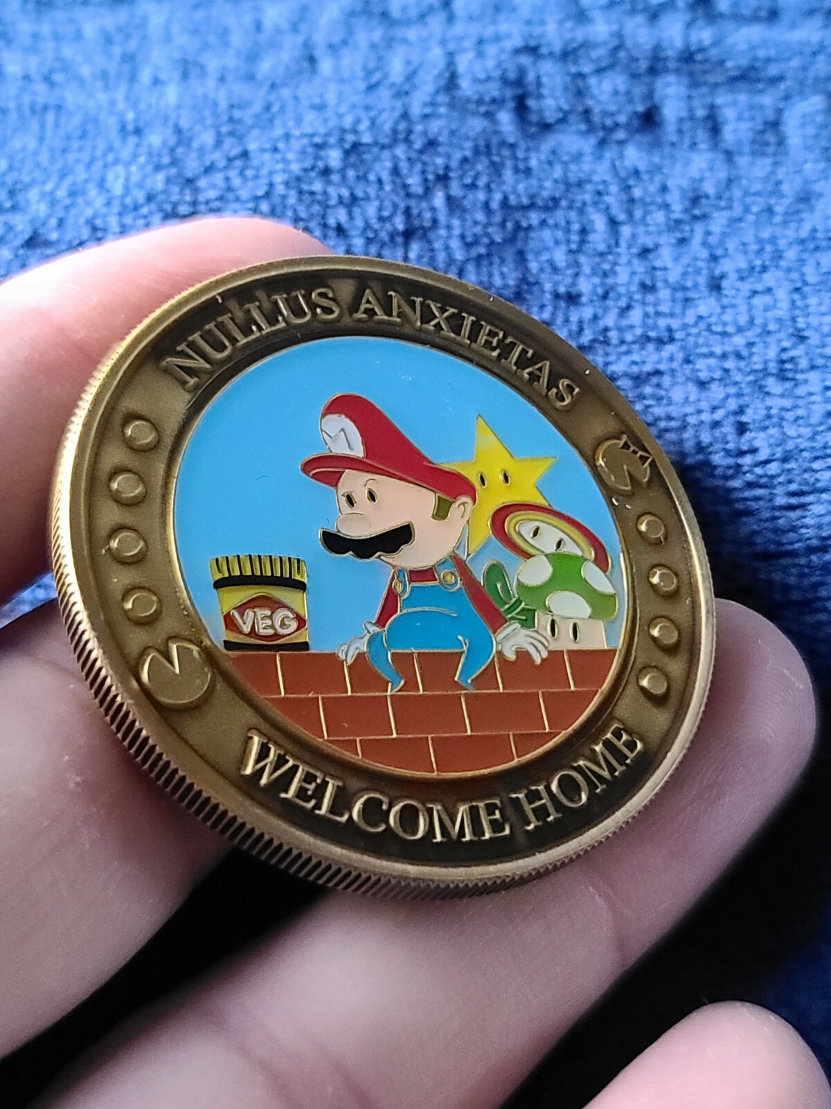 MARIO PAX Challenge Coin AUS2018 medals LOT 2 Rare Promo Nintendo Sega Namco ye
