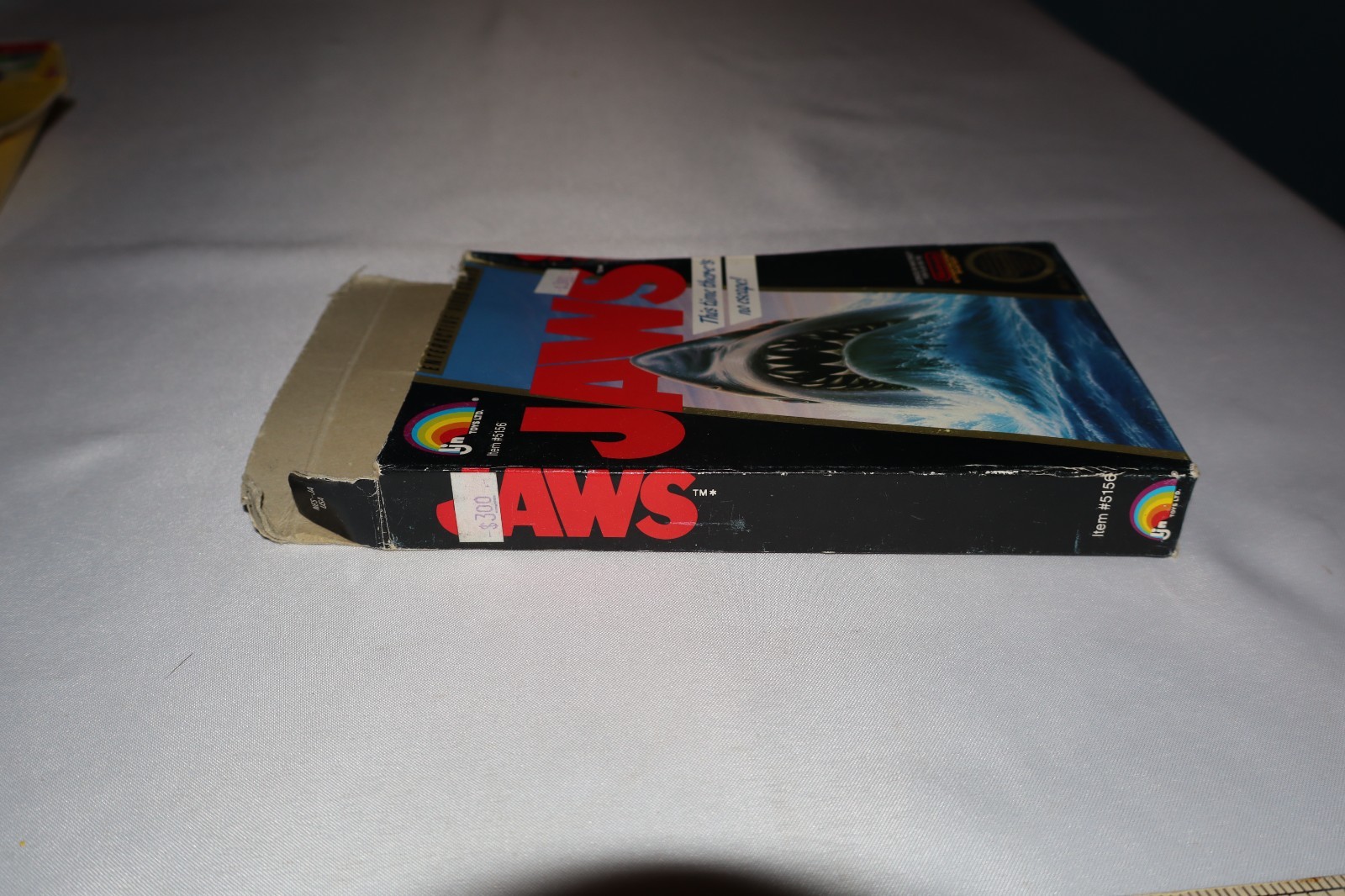1987 Jaws Nintendo NES Box Only w Styrofoam No Video Game 80s RARE HTF VTG Movie