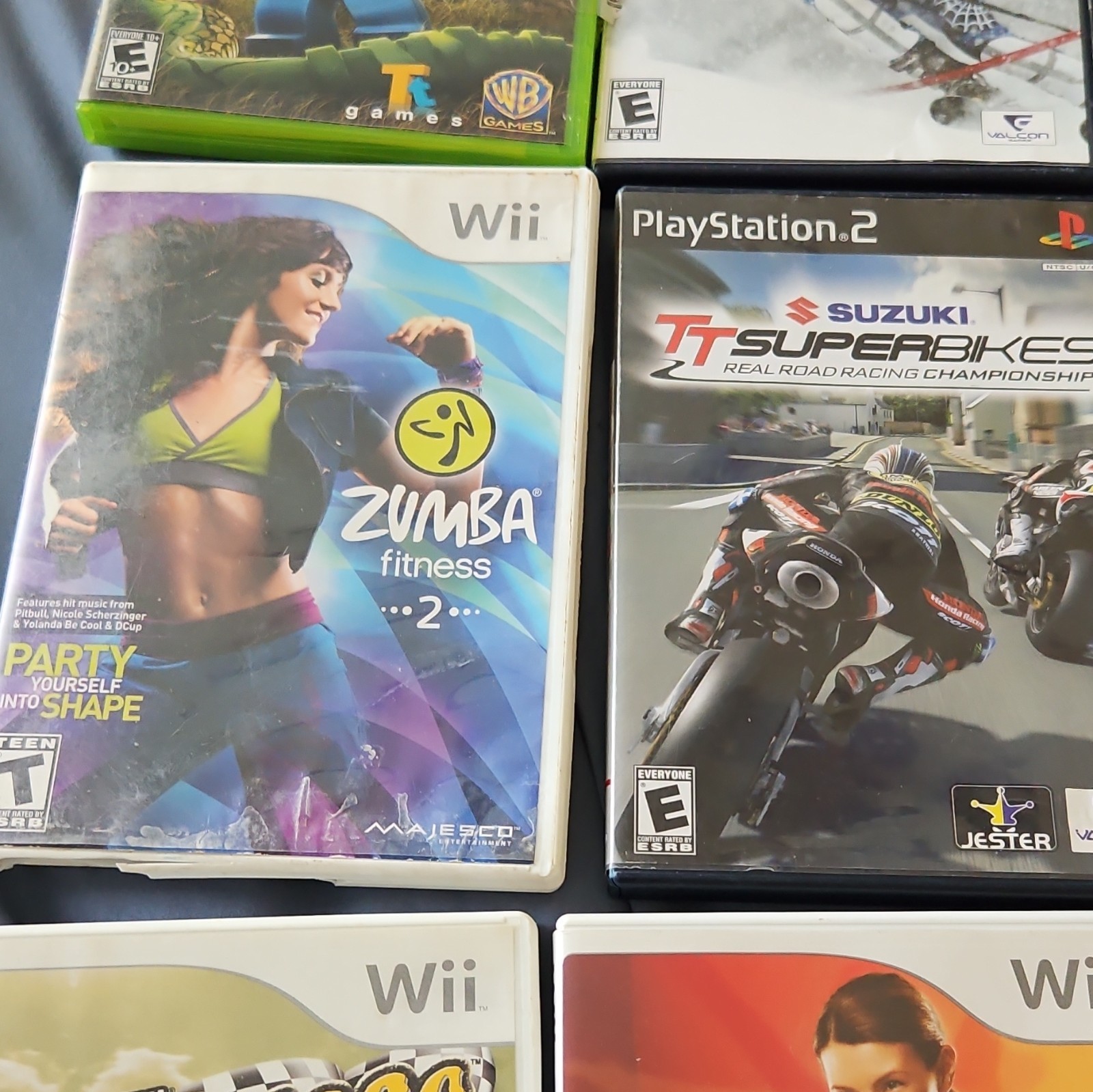 Microsoft Nintendo Mixed Lot Video Games Xbox 360 Kinect Wii PS2. Untested.