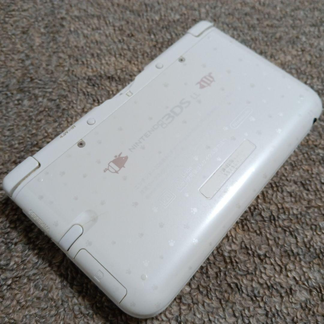 Nintendo 3DSLL Monster Hunter 4 Special Pack Felyne White Console Tested Working