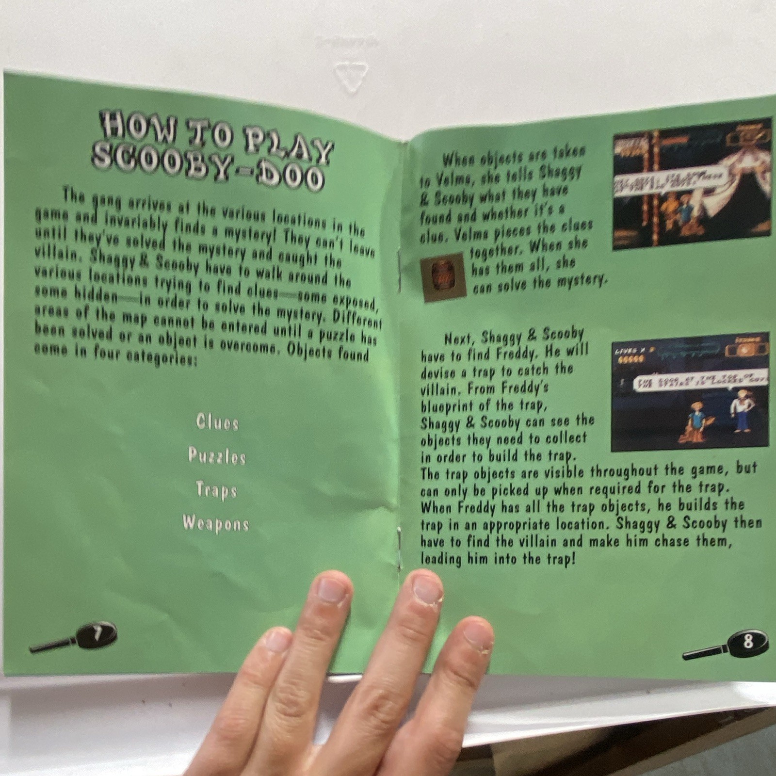 Early release col our Acclaim Scooby-Doo Mystery Manual English