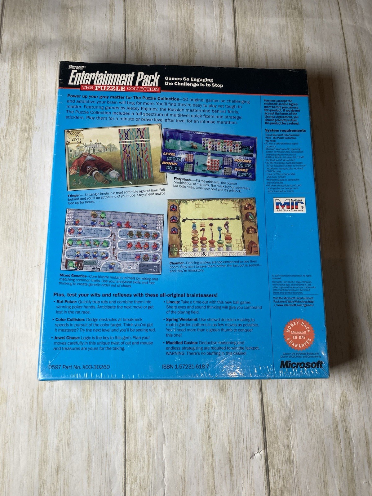 NEW SEALED – Microsoft Entertainment Pack: The Puzzle Collection (PC, 1997) RARE