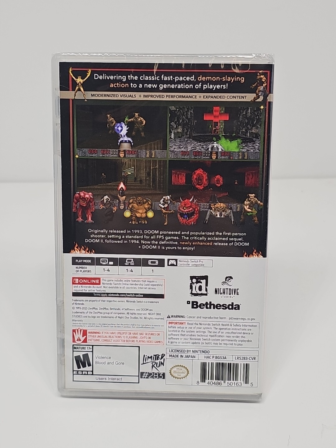 Doom 1 + Doom 2 LRG#283 – Nintendo Switch – NEW SEALED