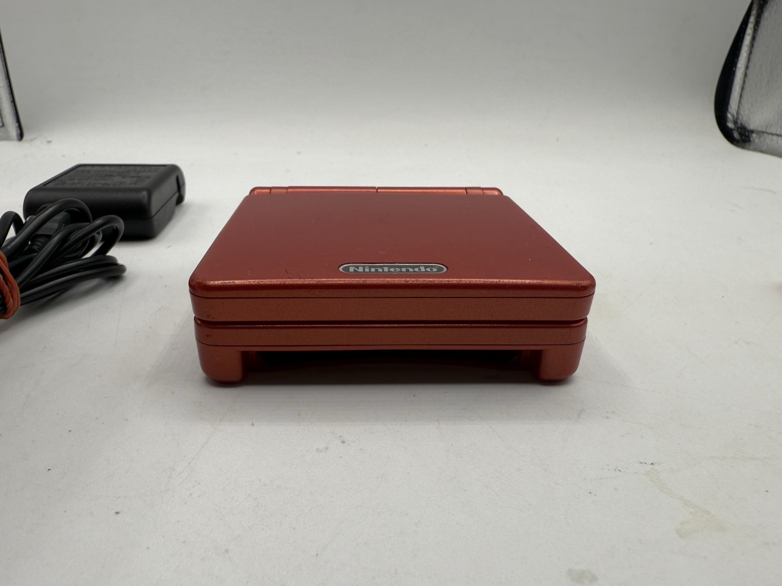 Nintendo Game Boy Advance SP AGS-001 Flame Red With Pokemon Leafgreen & Firered