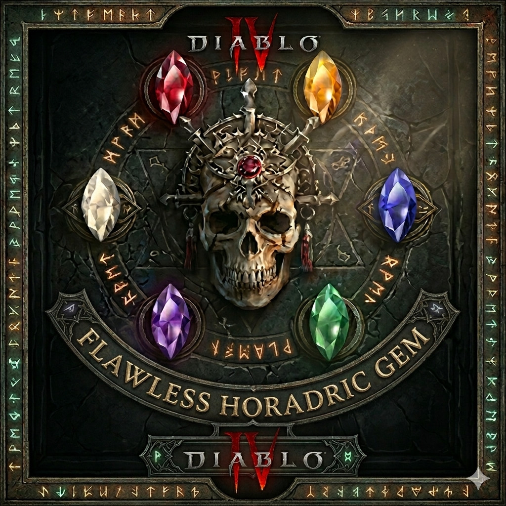 DIABLO 4🎃SEASON 13💥ALL FLAWLESS HORADRIC GEM