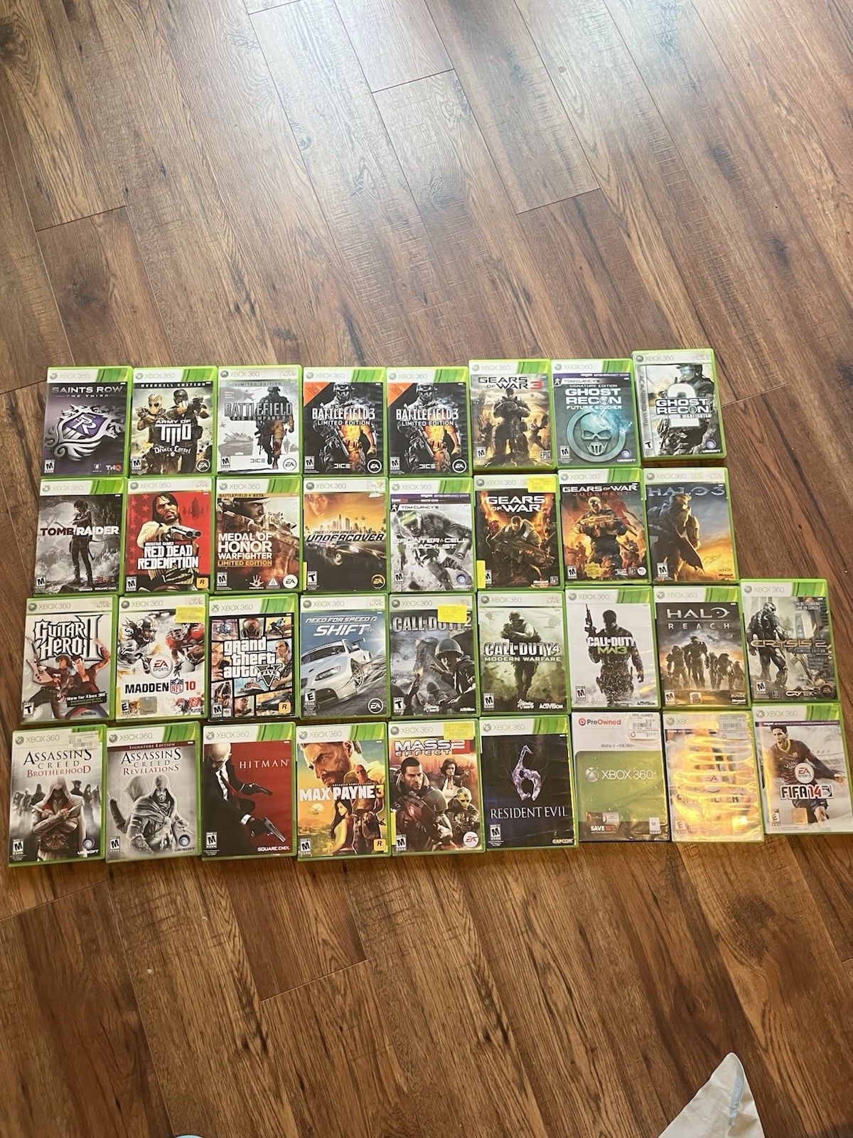 Xbox 360 33 Game Lot Shooter Action Halo Cod GTA RdR Resident Evil Cib X360