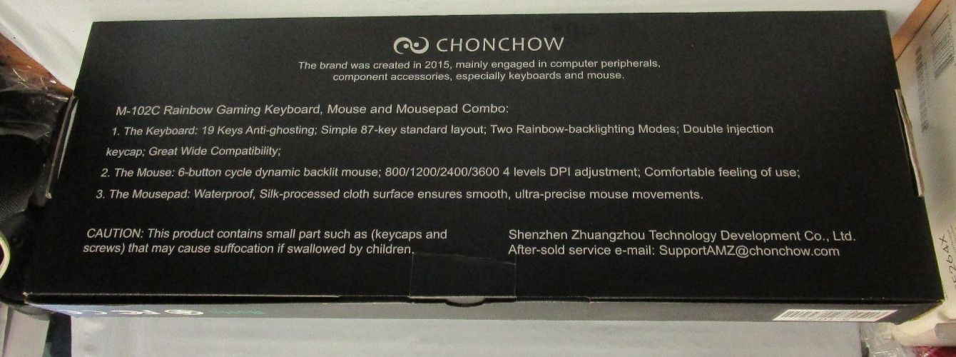Chonchow M-102c Rainbow Gaming Keyboard and Mouse